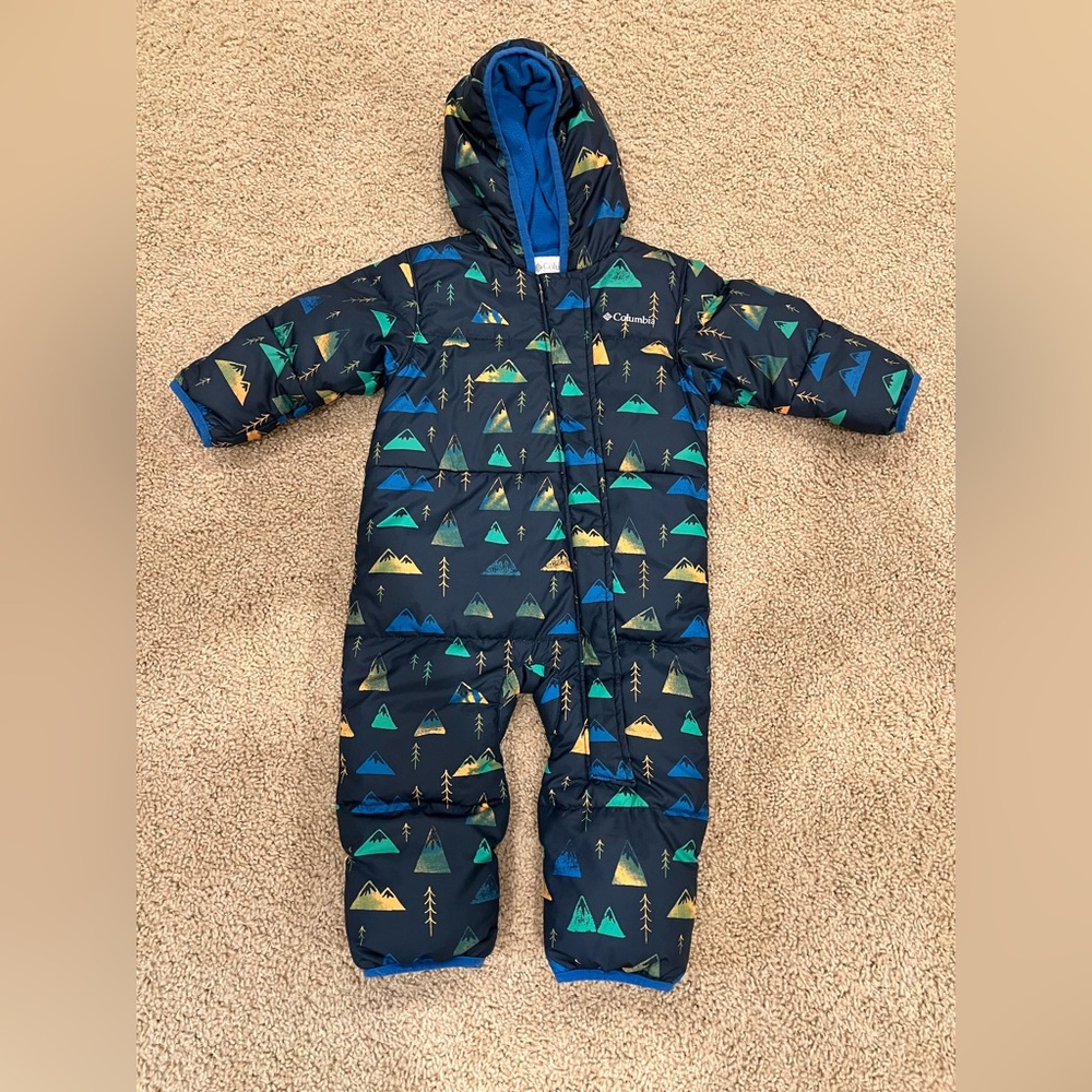 Columbia Blue and Yellow Infant Snowsuit